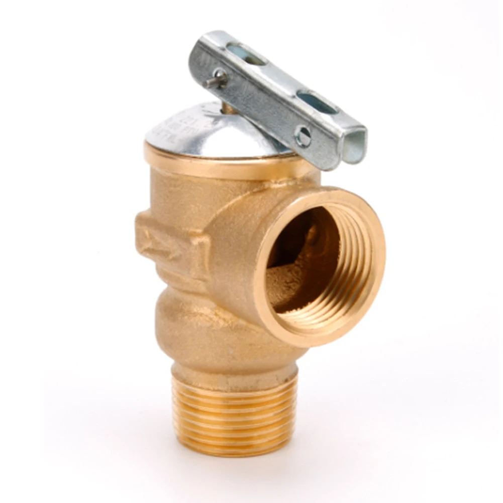 

Relief Valve 3/4\" Thread 150 PSI 210F Max Relief Valve Made Of Lead-free Copper Brass Water Heater Safety Valve Pressure Relief