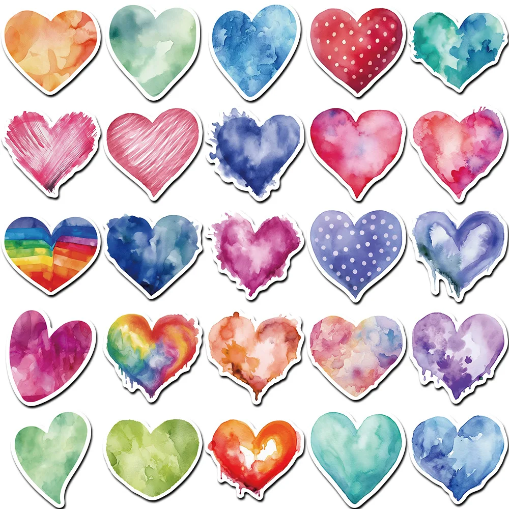 10/50Pcs Valentine's Day Heart Girl Varied Sticker Pack for Kid Aesthetic Graffiti Decal Scrapbooking Laptop Notebook Decoration