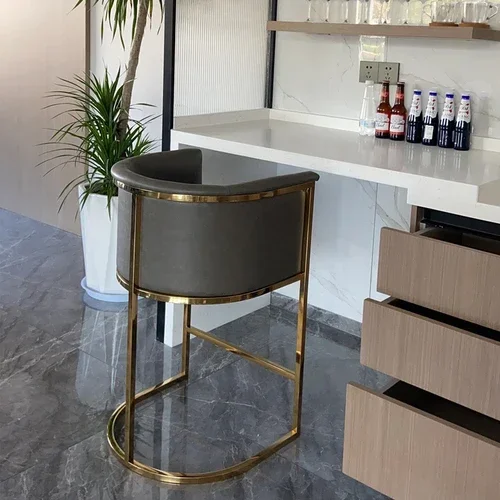 

Counter Design Bar Stools Dining Chairs Nordic Leather Luxury Bar Stools Long Chair Modern Tabouret De Bar High Bench