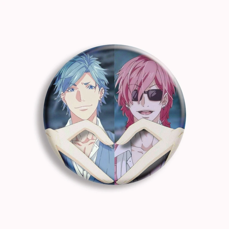 Yarichin Club Anime botón Pin placa de Metal Kawaii Yuri Ayato Yui Tamura broche bolsa abrigo accesorios joyería Fans coleccionar regalos