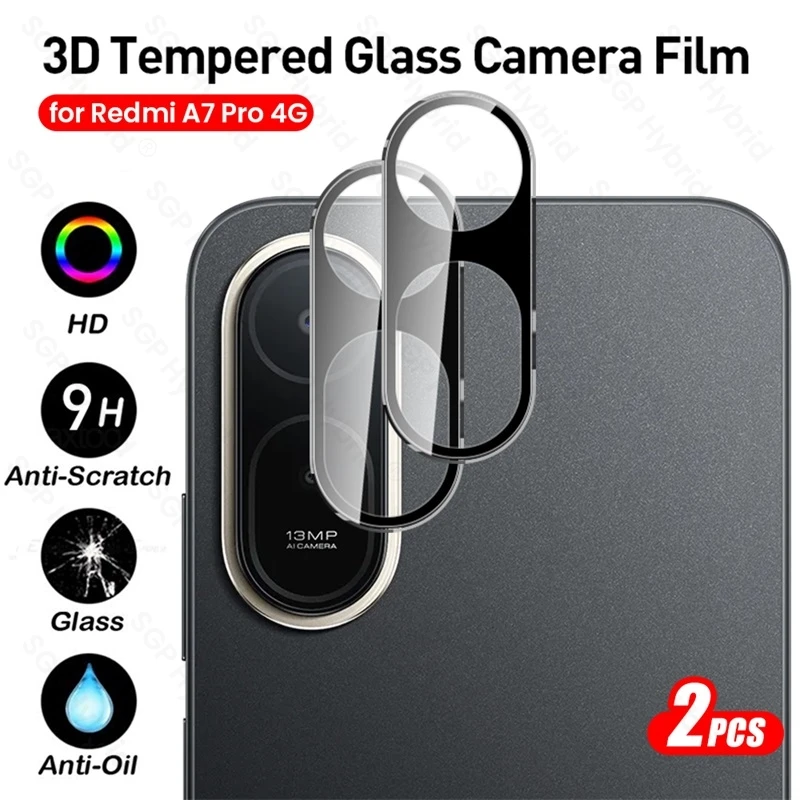 

Redmy Readmi A7Pro 4G/5G 2Pcs Black 3D Integrated Lens Glass for Redmi A7 Pro 4G 5G Global 2026 9H Curved Camera Protector Films
