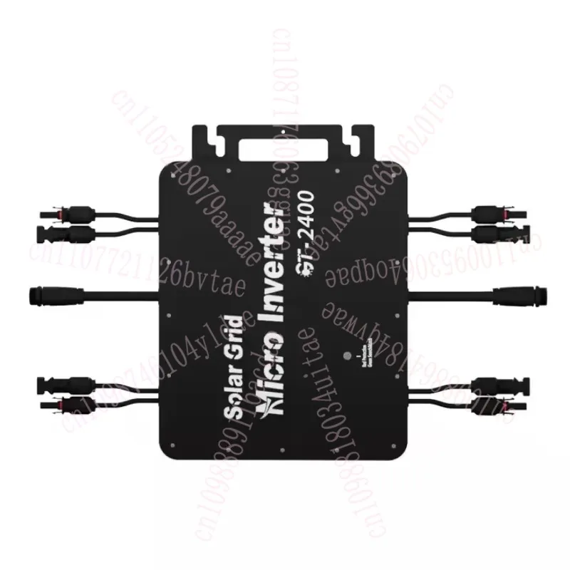 

2400 Вт черный IP66 водонепроницаемый однофазный трехфазный солнечный микроинвертор MPPT