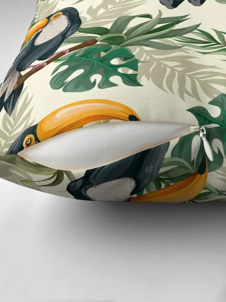 Pattern with toucans. Throw Pillow christmas supplies Couch Pillows Pillow Case Christmas Christmas Pillow Covers