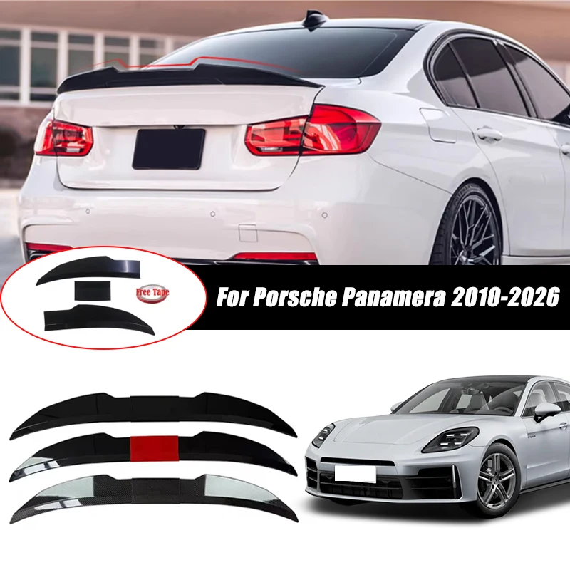 3pcs Sedan Rear Trunk Spoiler For Porsche Panamera 2010-2026 Adjustable DIY Modified Trunk Spoiler Automotive Accessories