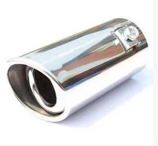 51mm Inlet Diameter Stainless Steel Slanting Round Exhaust Muffler Pipe Modified Tail Throat A2X