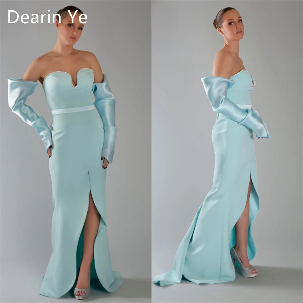 

Formal Gown Prom Dearin Ye Sweetheart Column Floor Length Skirts Ribbon Bespoke Occasion Dresses Saudi Arabia Evening Dress