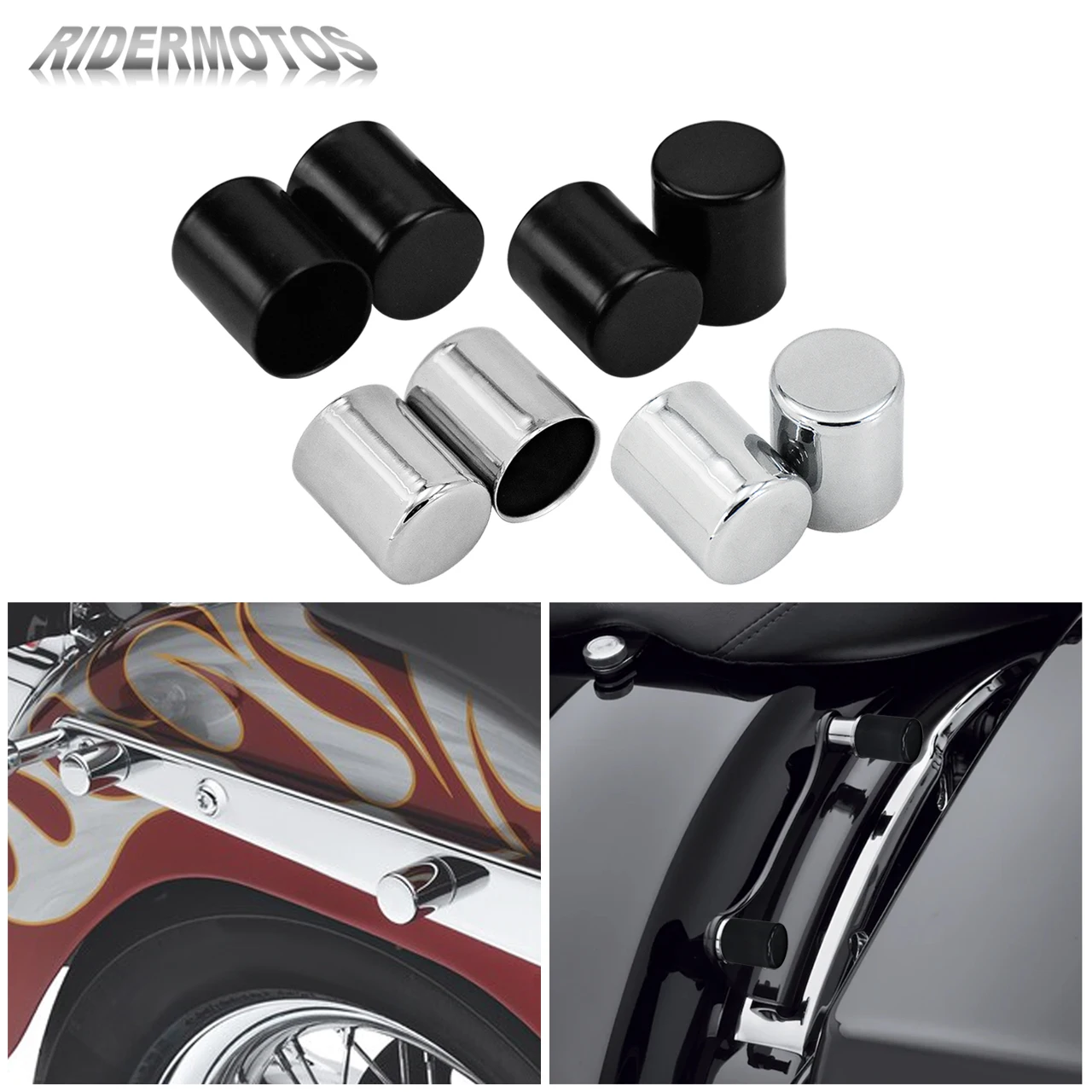 Motorcycle 4PC Docking Cover Hardware Point Screws Caps For Harley Sportster XL883 Softail Fat Bob Touring Road Glide Dyna FLST