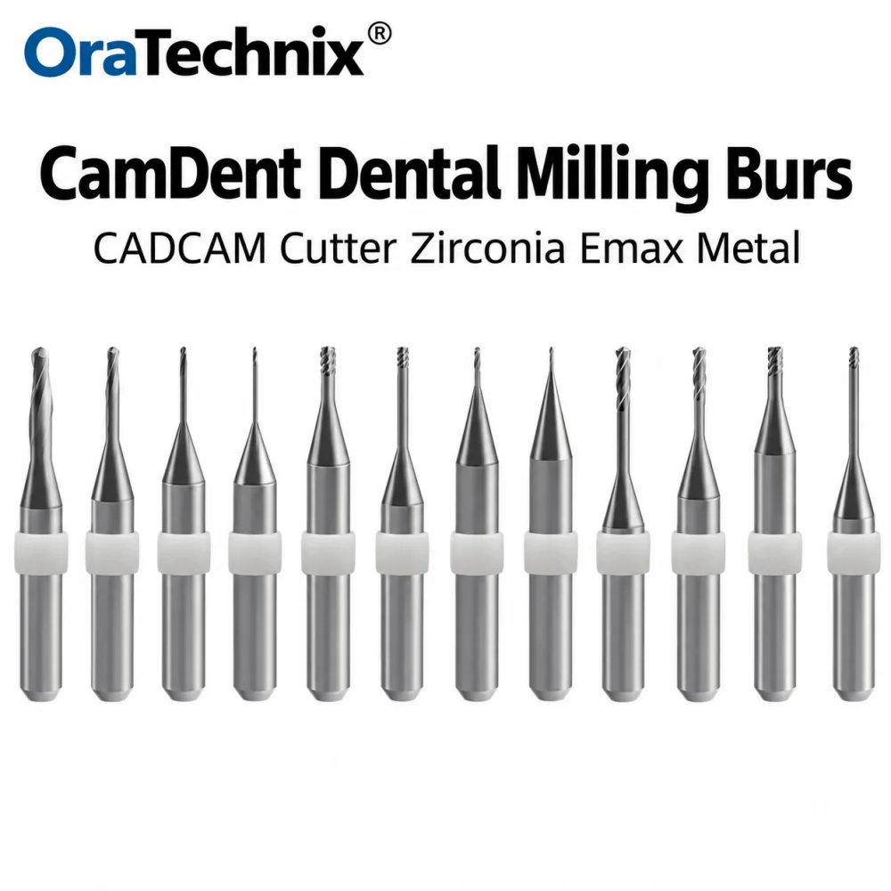 1PC CamDent Milling Burs SDM5T/CDM5G for Zirconia/Emax/Metal T1-T12 D6 Shank Titanium/CrCo Block for Dental Lab Wet Grinding