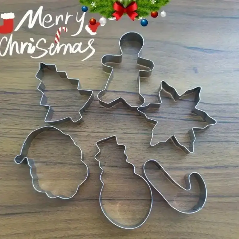 12Pcs Stainless Steel Christmas Cookie Cutters - Biscuit Pastry Molds, Practical Baking Tools & Kitchen Accessories for Xmas