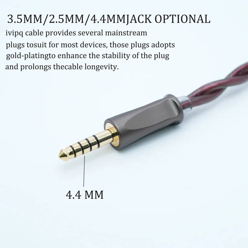 IvipQ-311IEM Schirmungsschicht aus rotem Kupfer / Einkristallkupfer, unterstützt 2-Pin/MMCX/Dual 3,5 mm IE900-Schnittstellen, KZ-QDC – Detail 5