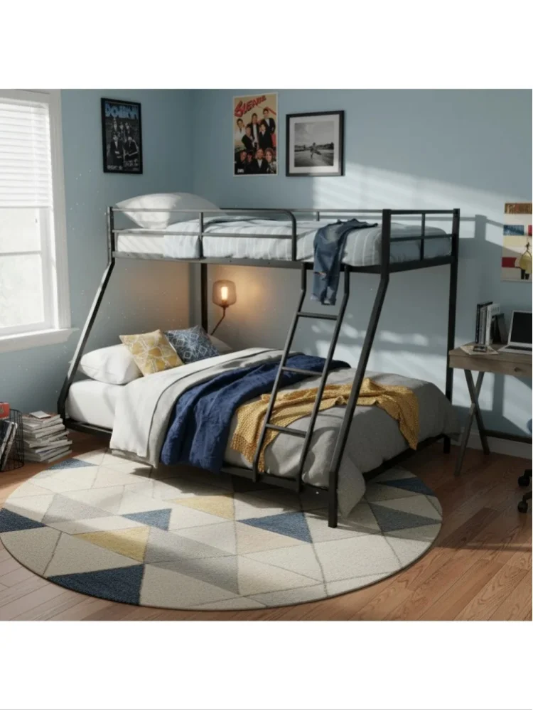 Platzsparender, robuster, stabiler Metallbettrahmen, platzsparender Doppelbett-Metallbettrahmen, kompatibel mit 190 x 80 cm und 190 x 130 cm Matratzen, geeignet für Erwachsene.