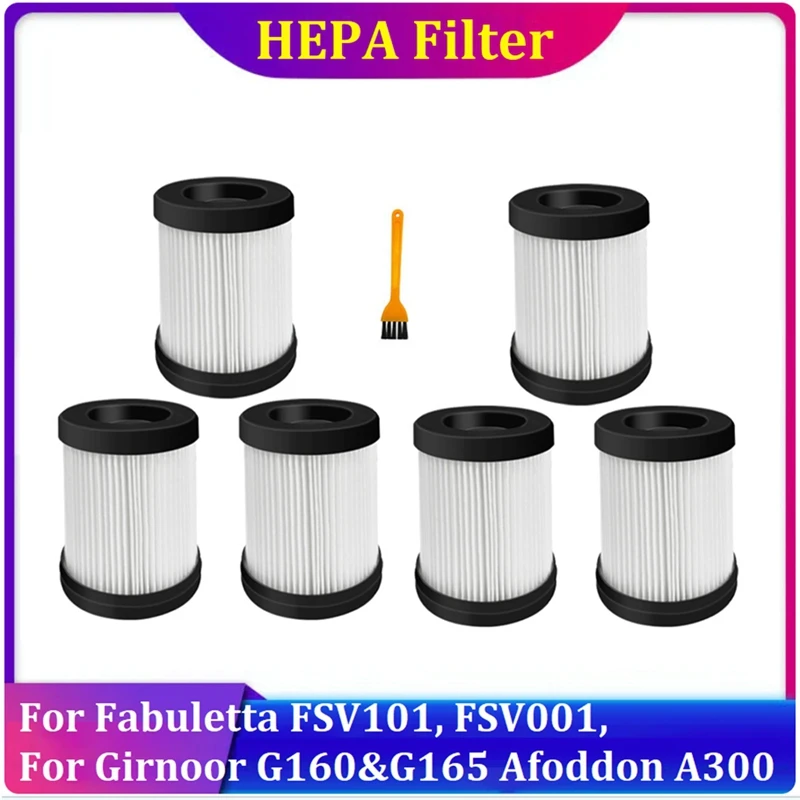 FSV001 HEPA Filter For Fabuletta FSV101, FSV001, Girnoor G160&G165 Afoddon A300 Cordless Stick Vacuum Cleaner Parts