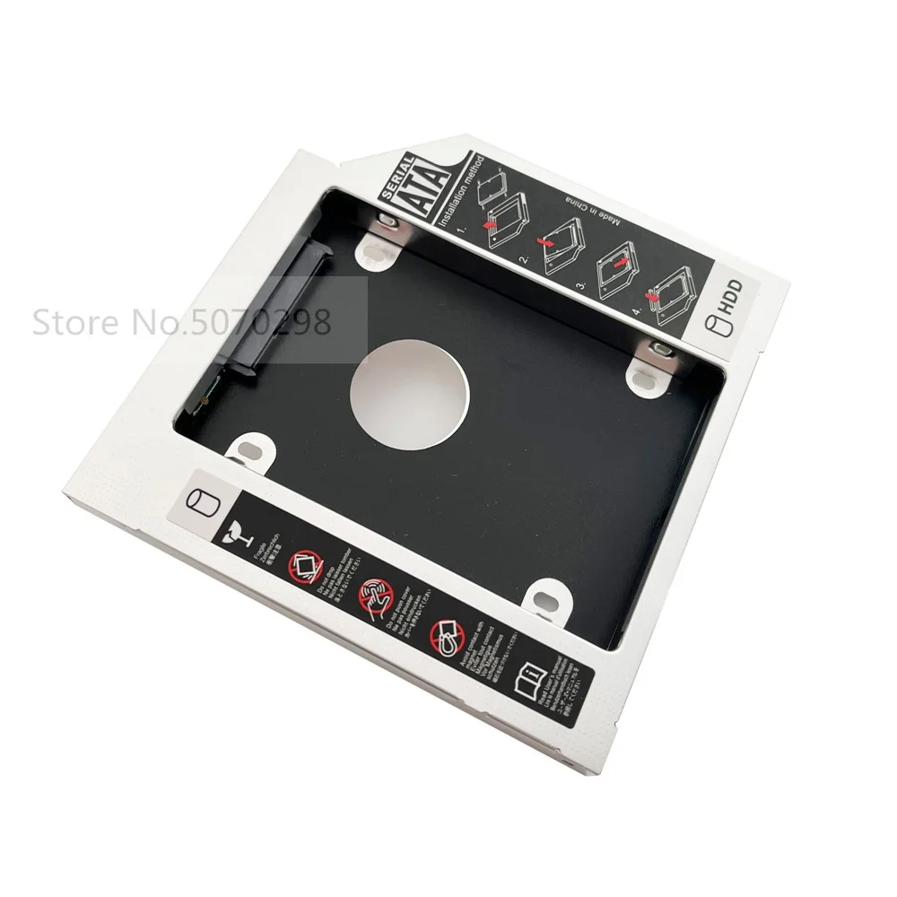 

12.7mm SATA 2nd HDD SSD Hard Drive Optical bay Caddy Frame Adapter for Medion Akoya E7212 p6624 p6812 P6638 MD 90170