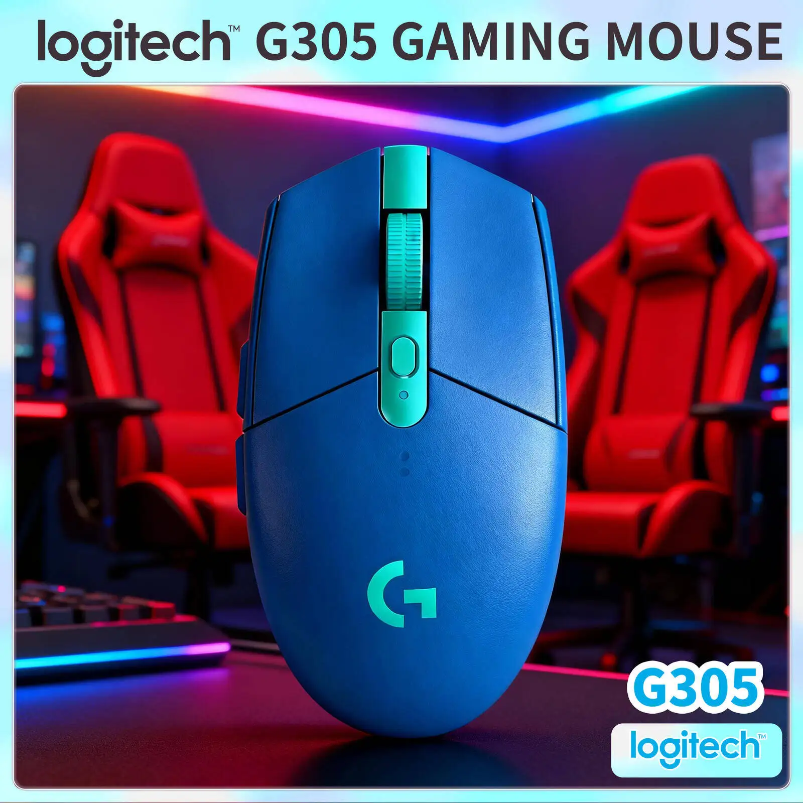

Reliable Gaming Mouse Logitech G305 Wireless 12000 DPI 6 Buttons Low Latency Ergonomic for Esports Gamer