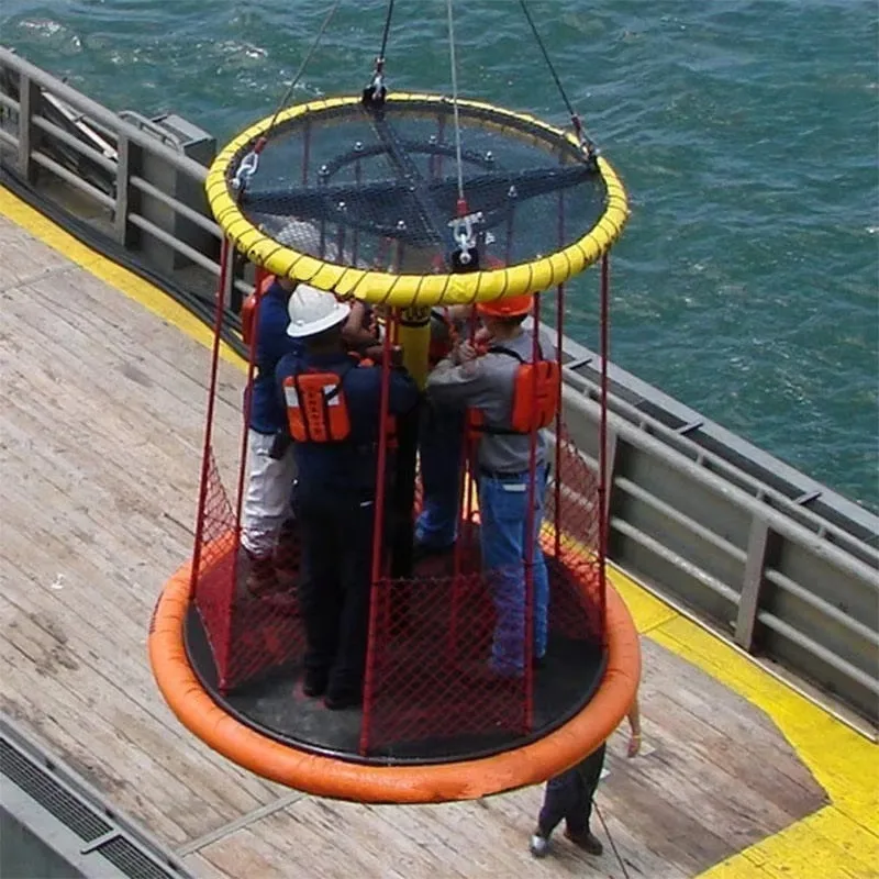 Offshore Personnel Transfer Basket Inflatable Floating Ring Safety Crew Transfer Cage Marine Lifting Transfer Basket Customized