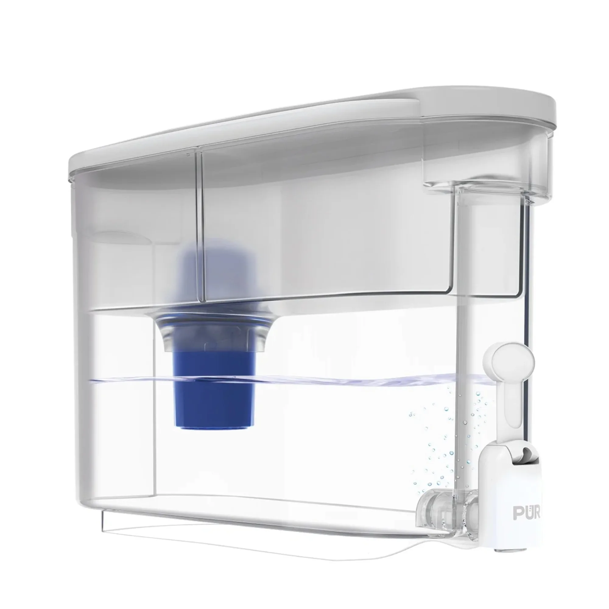 

30-Cup Water Filter Dispenser System, W 15.3" x H 10.1" x L 5.3", Pearl