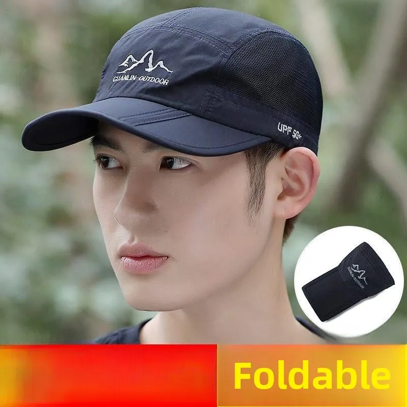 Men's Summer New Style Sun Protection Baseball Cap Quick Dry Sports Travel Mountain Climbing Ladies' Hat Casual round Top