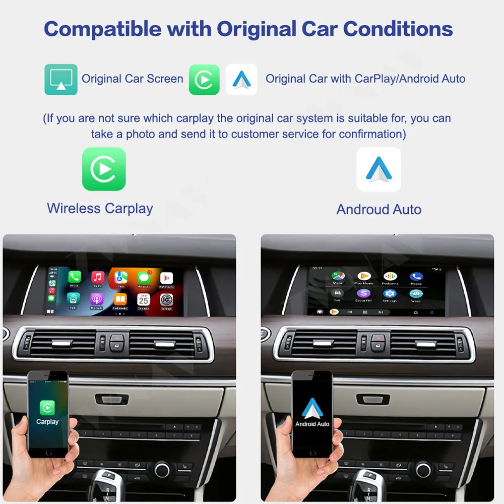 Wireless Carplay & Android Auto Decoder Box For BMW 1 2 3 4 5 6 7 Series X1 X3 X4 X5 X6 i8 Mini EVO CCC CIC NBT System