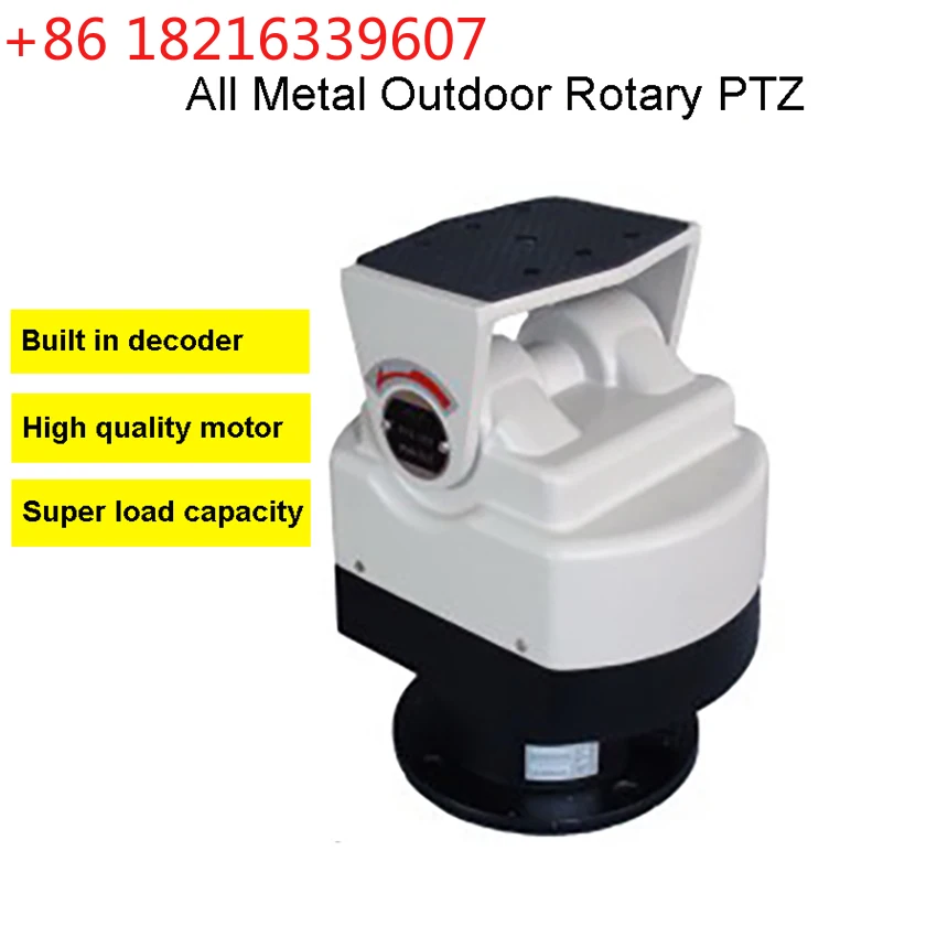 Metal Load RS485 Motorized Pan Tilt Scanner Decoder Preset PTZ Horizontal Vertical Rotate for Outdoor CCTV Camera Support