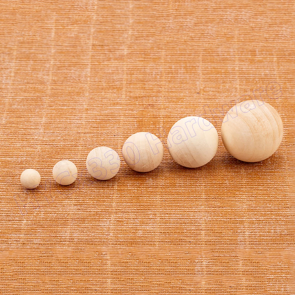 Round Wood Ball Unfinished Wooden Balls Natural Craft Beads 6  8 10 12 to 90mm for DIY Craft Projects Jewelry Making Arts Design