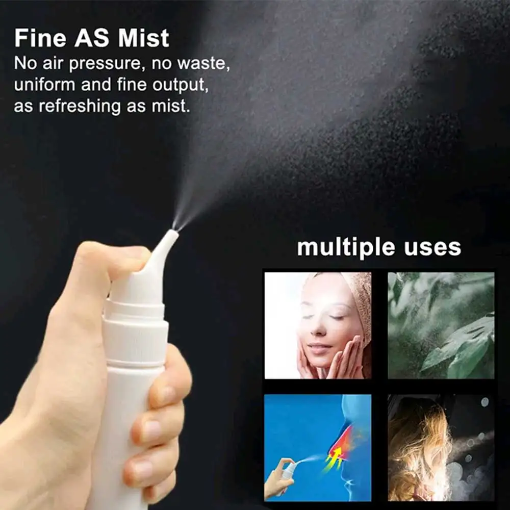 Nasal Irrigator Nose Wash Cleaner Bottle Spray Water Bottle Fine Mist Atomizer Portable Liquid Empty Container Travel Refillable