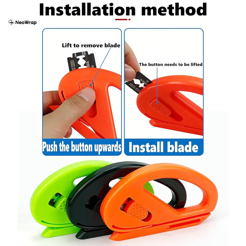 أداة قطع غشاء سكين لف الفينيل للسيارة مع شفرة حلاقة من ألياف الكربون سكين حرفي لقطع ورق نافذة ملصق السيارة #5