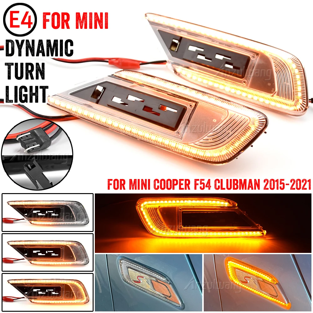 Dynamic Sequential LED Side Fender Marker Indicator Blinker Light Lamp For Mini Cooper F54 Clubman 2015 2016 2017 2018 2019 2020