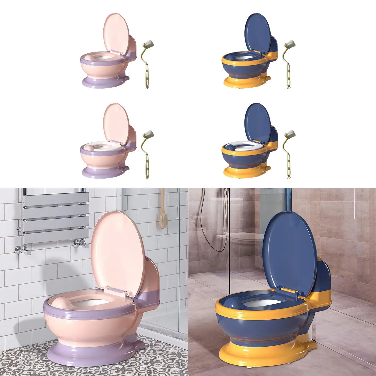 مرحاض الأطفال مع مسح تخزين، وعاء نونية قابل للإزالة للرضع والأطفال