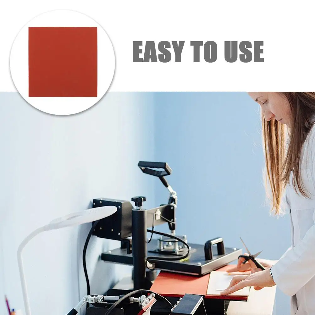Silicone Foam Board Gasket 8mm 15x15cm Red Pad Wear Resistant Insulation Mat Transfer Machine Stamping Pillow