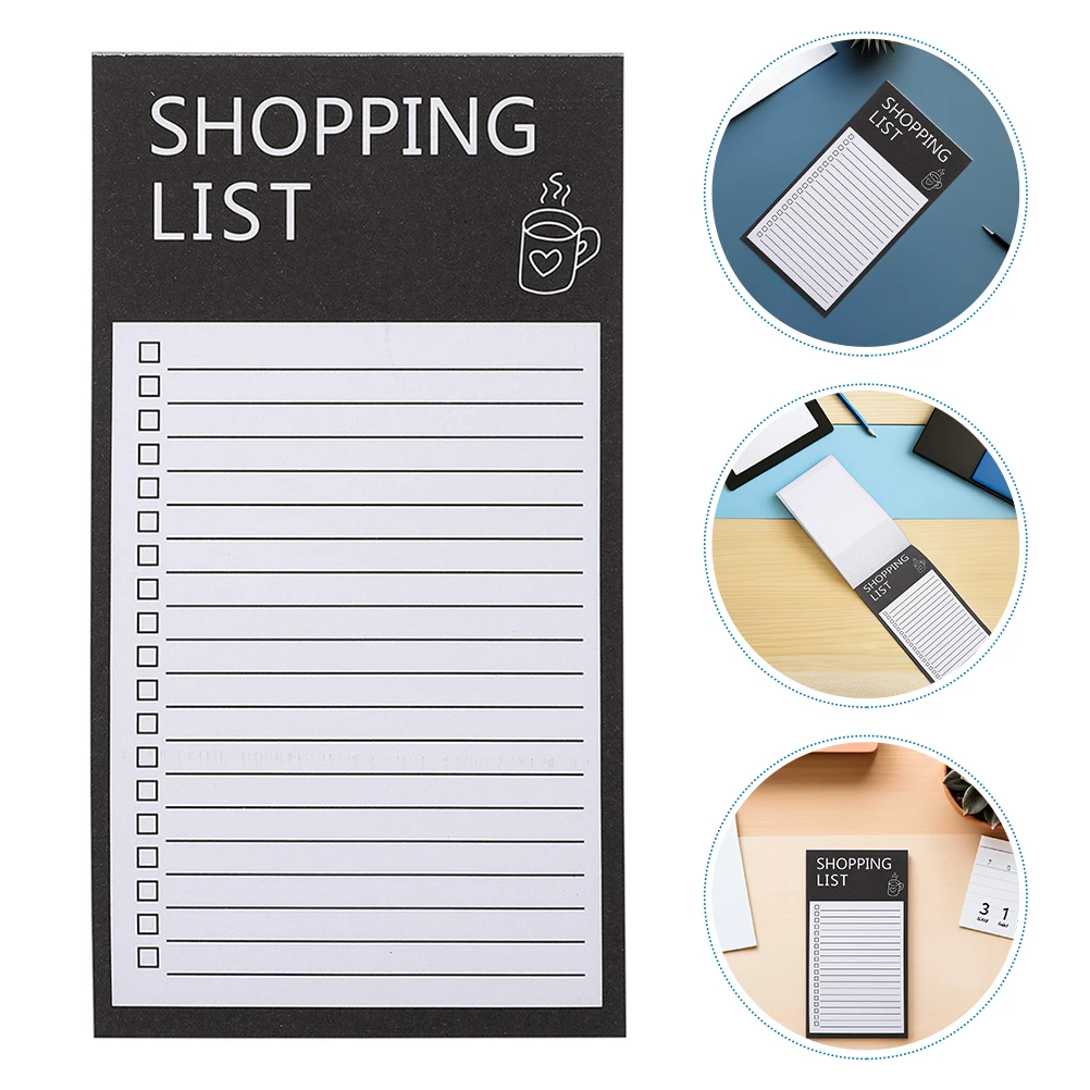 

Magnetic Notepad for Fridge Thick Paper Grocery List Magnet Pad Bright Color Practical Memo Pad for Refrigerator