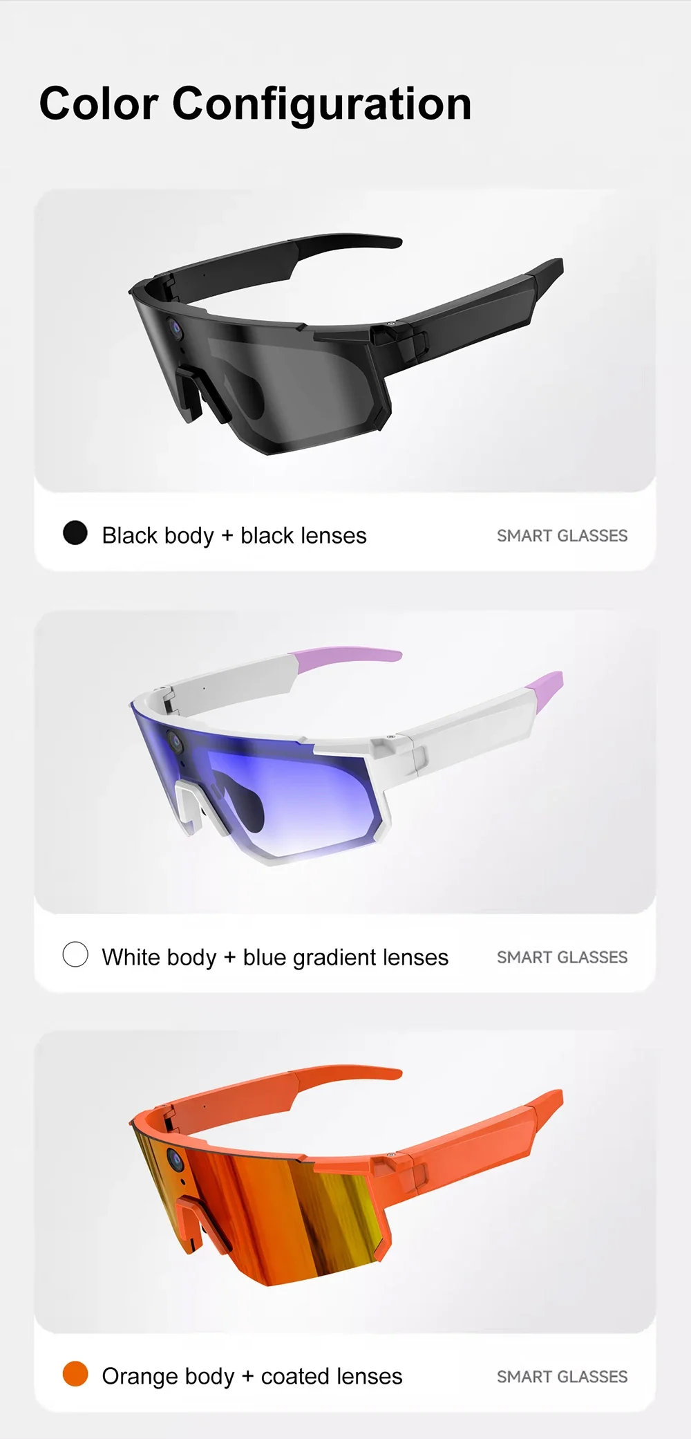 Oneplus AI Smart-Brille 1600W 8K HD Anti-Shake-Kamera Fahrrad-Foto- & Video-Sportsonnenbrille Dual-Mikrofon 32GB Winddichte Schutzbrille 2026 – Detail 16