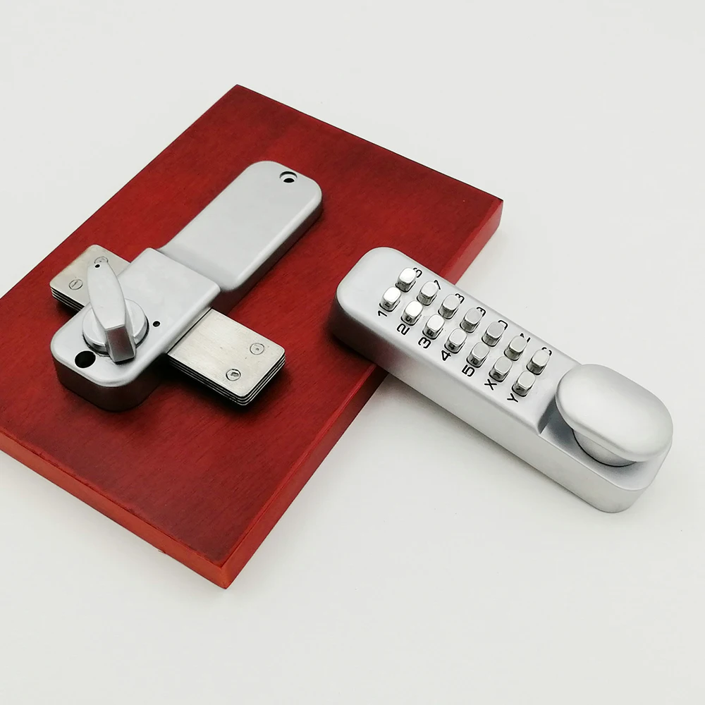 Mechanical Keypad with Adjustable Thumb Knob, Single-Side Zinc Alloy Waterproof Keyless Gate Lock, for Home Office view 5