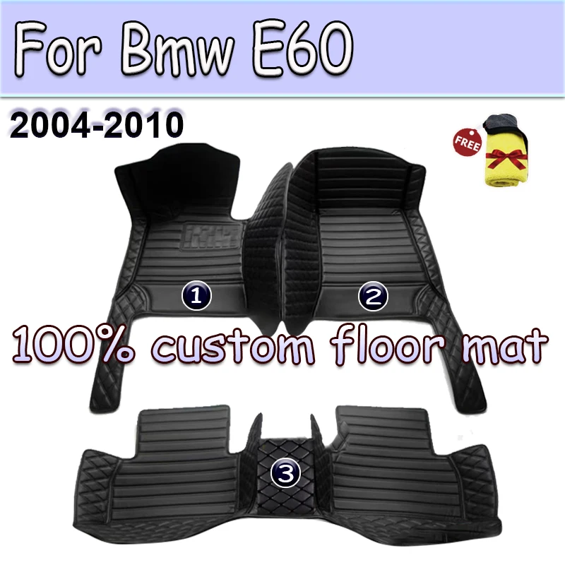 

Car Floor Mat For Bmw E60 2004 2005 2006 2007 2008 2009 2010 Series 5 Diamond Carpets Waterproof Foot Pads Automobile Accessory