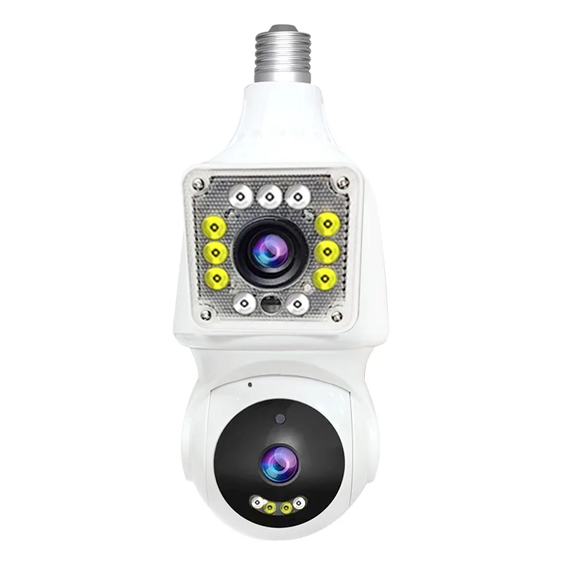 

4MP V360pro APP Dual Lens E27 Lamphead PTZ IP Купольная камера AI Обнаружение гуманоидов Полноцветная радионяня CCTV