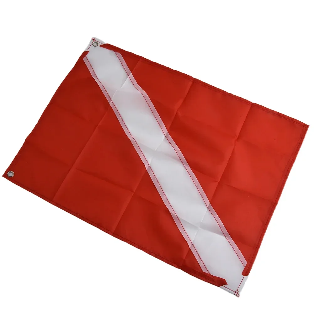 1PC Scuba Dive Boat Flag Scuba Diving Sign Durable Marker Lightweight Red And White Swimming Flags Accessories