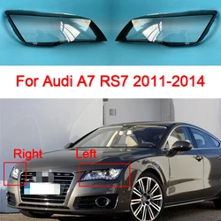 For Audi A7 RS7 2011 2012 2013 2014 Car Lens Cover Replacement Clear Glass Lampshade  Transparent Headlamp Car Accessoires