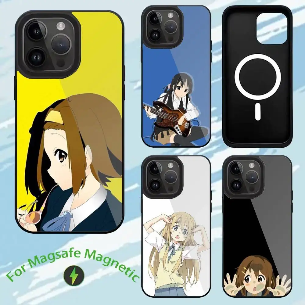

K-K-ON! Anime Phone Case For iPhone 17,16,15,14,13,12,11,Plus,Pro,Max Magsafe Magnetic Wireless Charging