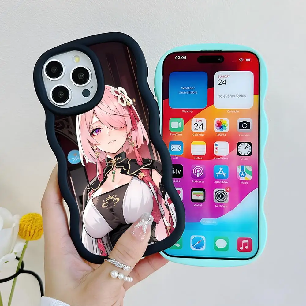 

Wuthering Waves Taoqi Wavy Edge TPU Mobile Phone Case for iPhone 17 16 15 14 13 12 11 Air Pro Max Plus Colorful Cover