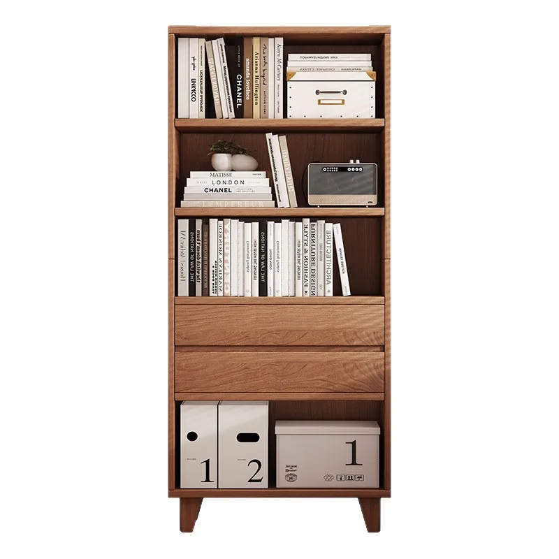 

Solid wood bookcase Floor shelf Locker Wooden shelf Next to desk Standing cabinet Simple multi-layer