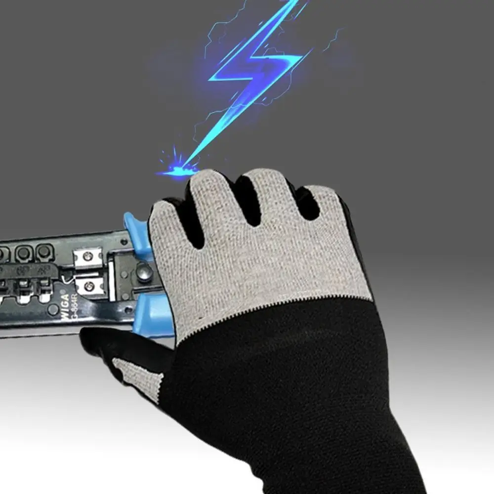 Durable Ultrathin Electrician Insulating Gloves Withstanding Voltage 400V/500V Nitrile Touch Screen Insulation Glove Antistatic