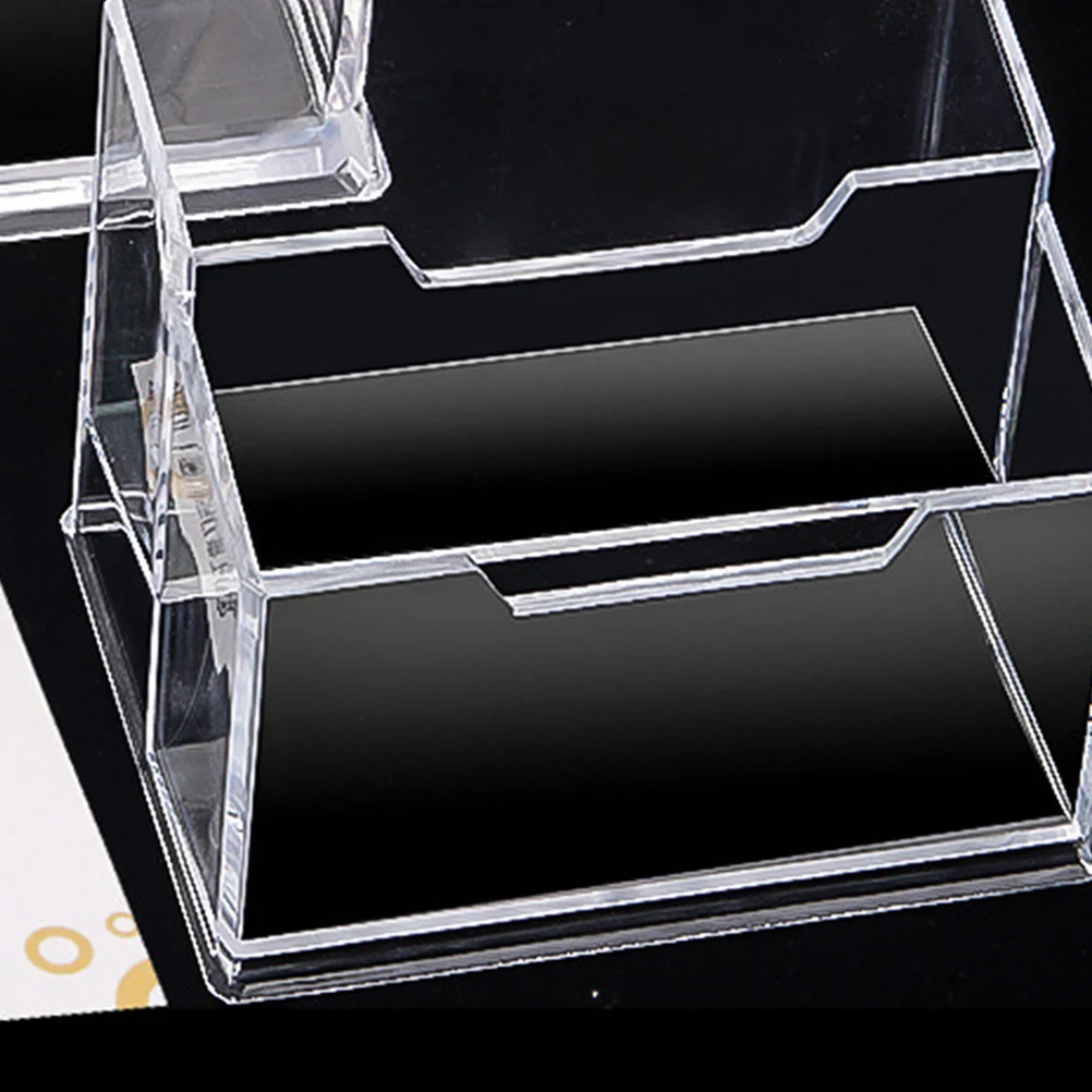 

8pcs Transparent Business Cards Box Holder Rack For Office Desk Display Storage Organizer Acrylic Card Stand Large Capacity