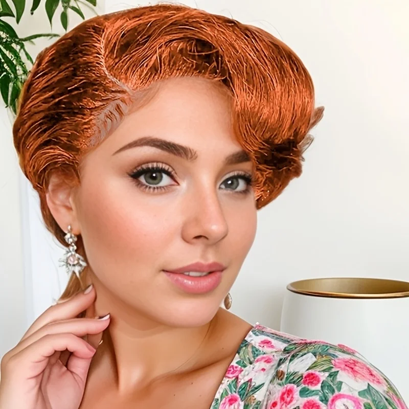 

Short Pixie Cut Bob Wig 13x4x1 Lace Front Wigs Human Hair Wigs for Women Natural Black Color