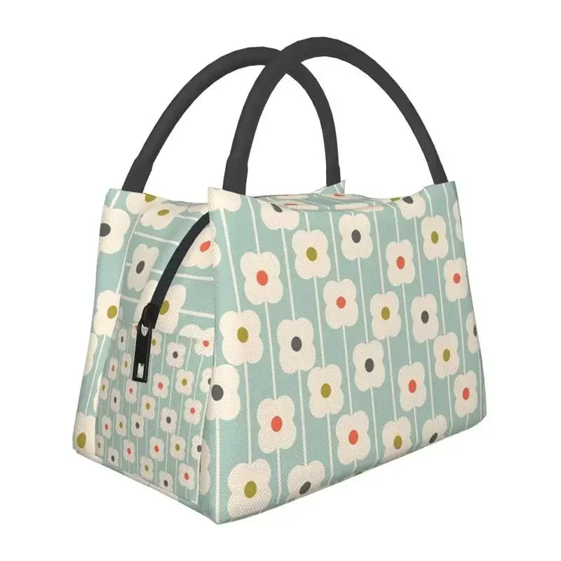 

Abacus Flowers Orla Kiely, термоизолированные сумки для обеда, женская сумка для обеда с цветочным принтом для кемпинга, путешествий, хранения еды, коробка для еды