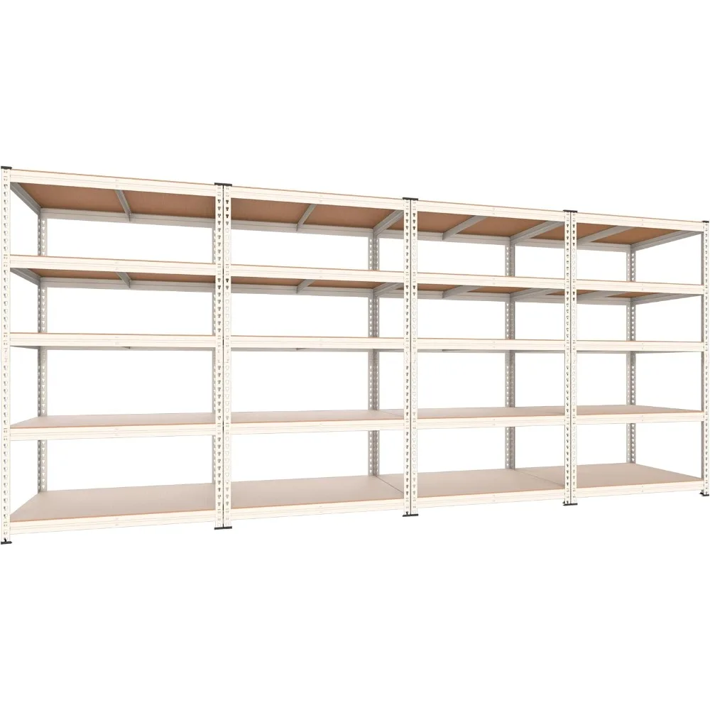 4 Packs 36x 16 X 71Laminated Storage Shelves, 5 Tier Heavy Duty Adjustable Metal Shelving Unit, Utility Rack Shelf Organizer