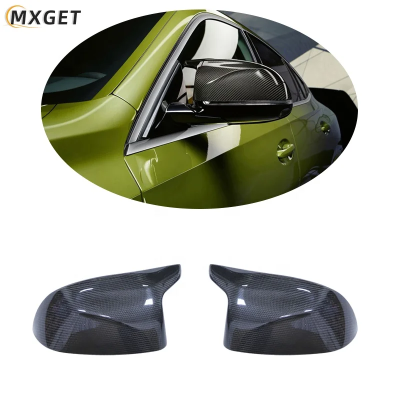 ل BMW X3M X4M X5M X6M غطاء مرآة جانبية ألياف الكربون الجافة مرآة الرؤية الخلفية قبعات ل F97 F98 F95 F96 2019-IN