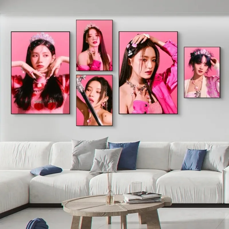 Korean Kpop Gidle Girls Group Singer Music Star Posters and Prints Canvas Printing Wall Art Picture for Living Room Decor Gifts