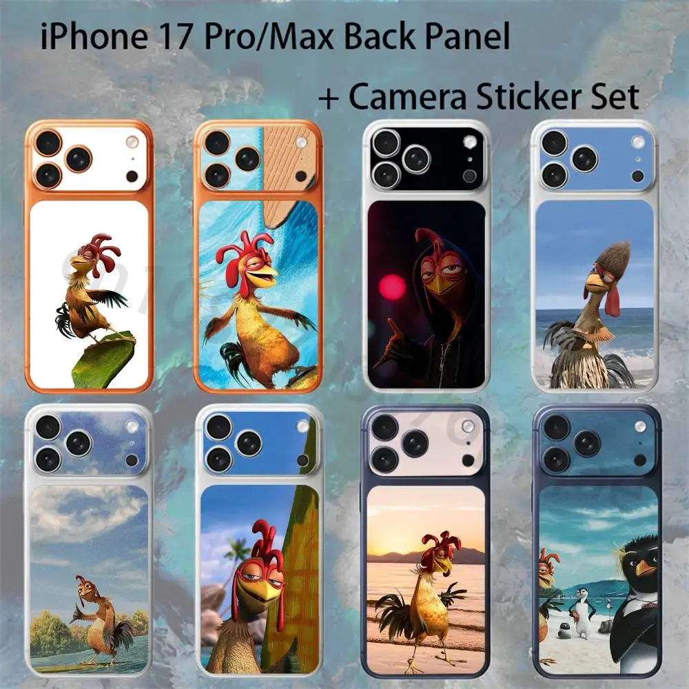 Chicken J-Joe Surf For iPhone 17 pro Max/ pro Full Cover Decal Skin Wrap Colorful Rear Protective Sticker Film