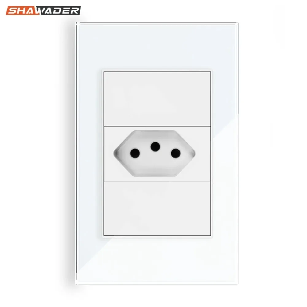 20A Brazil Wall Socket USB Type C Power Plug Pressure Switch Tempered Gold Glass Panel Position Jack Outlet Home Office Kitchen