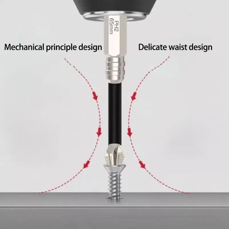 6Pcs K5 Impact Driver Bit Set 1/4inch Shank Crossing Head Screwdriver Bit Steel Crossing Bit Attachment