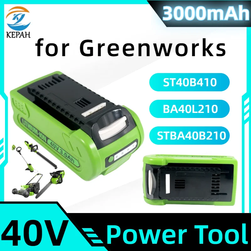 

Литий-ионная аккумуляторная батарея 40 В, 3,0 Ач для электроинструментов Greenworks 29462 29472 G-MAX GMAX, газонокосилка, электроинструменты, аккумулятор P108